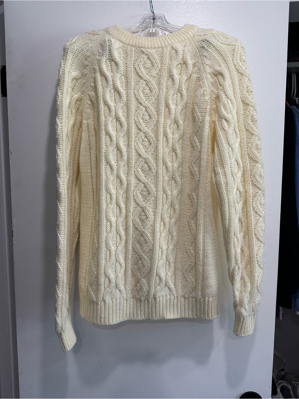 Vintage Cream Cable Knit Sweater